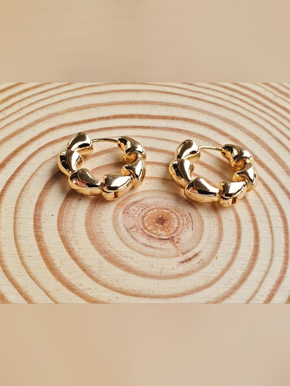 Gold- Plated Huggies Hoops Earrings